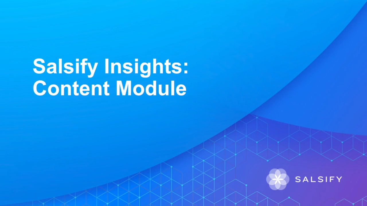 Salsify Content Insights | Resource Video